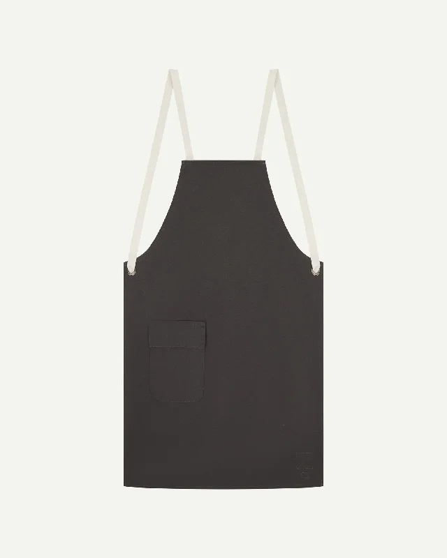 #9001 canvas tie-back apron - charcoal