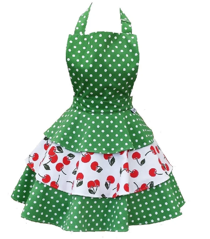 Cherry Bakes Well Womens Rara Apron