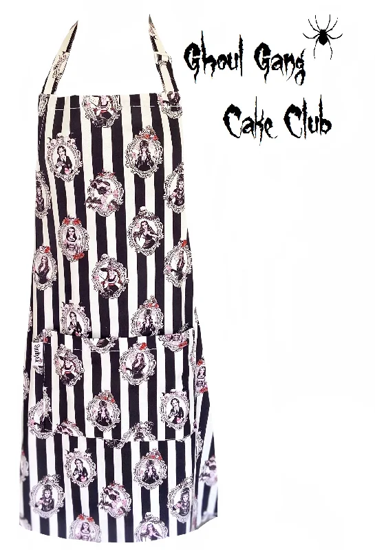 Ghoul Gang Unisex Apron. Black Witchy Goth Horror Apron