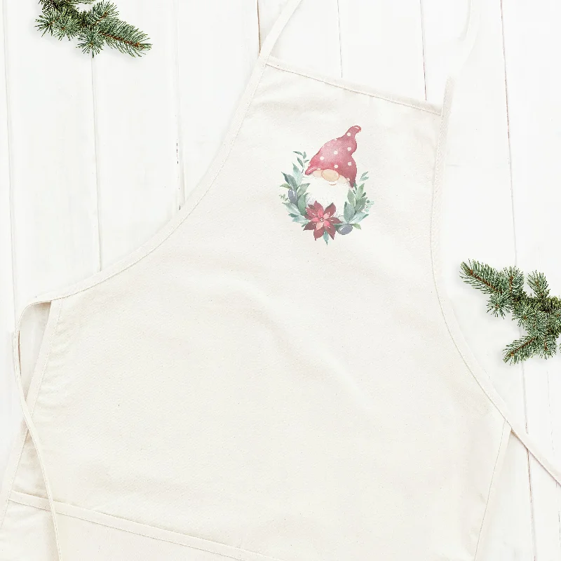 Gnome with Poinsettia - Women's Apron