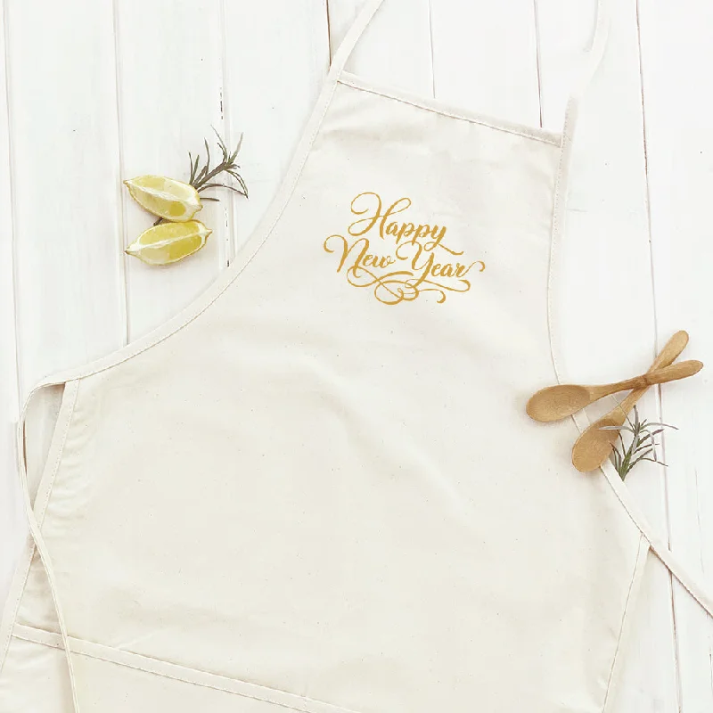 Happy New Year Gold Script - Women's Apron