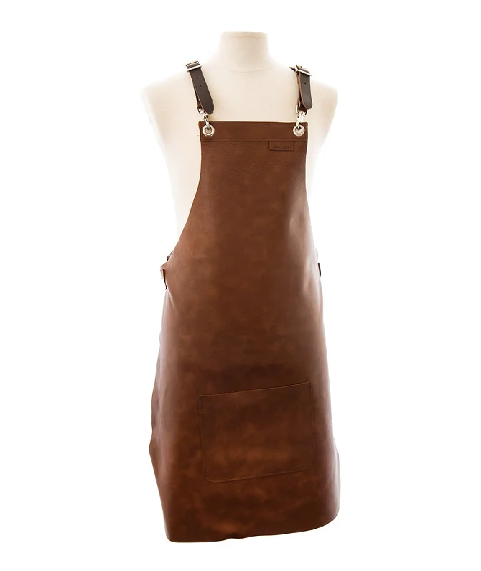 Heritage Brown  Leather Full Length Apron