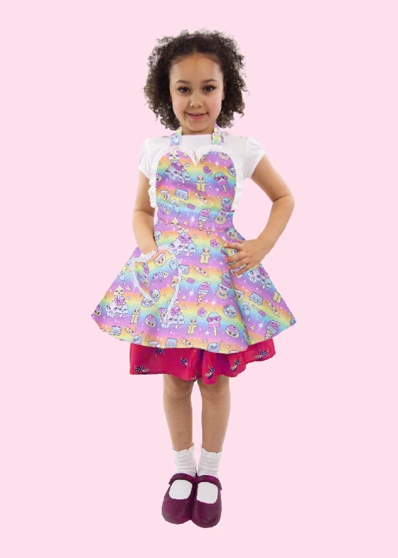 Molly's Collab. Cute Pastel Rainbow Kawaii Children's Apron