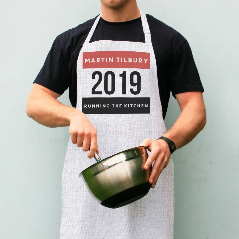 Personalised Marathon Apron Gift For The Kitchen