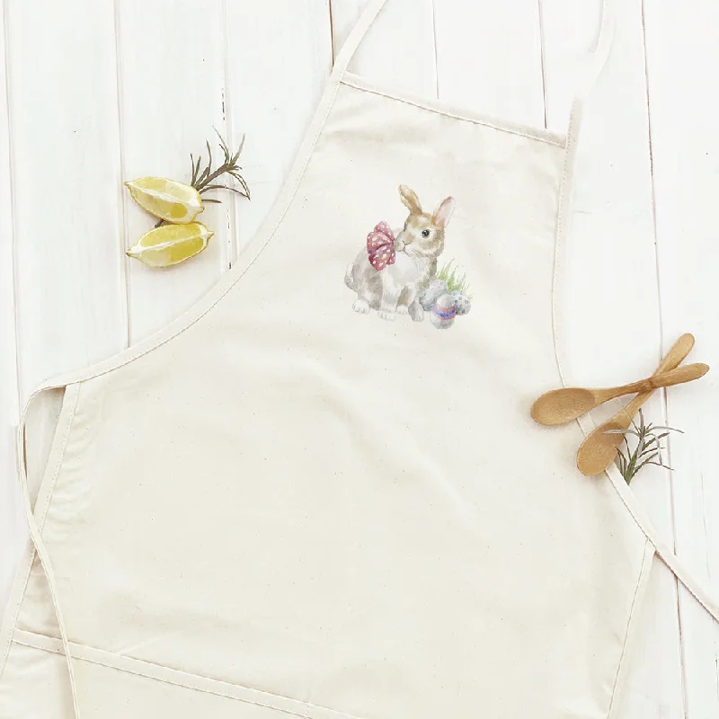 Watercolor Rabbit with Eggs - Women's Apron