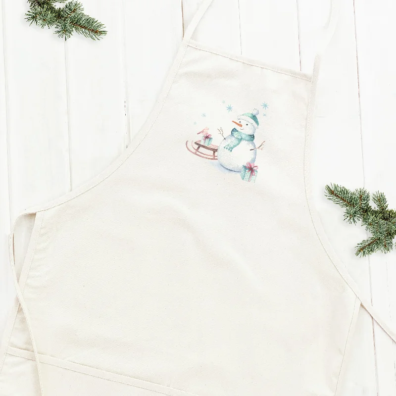 Watercolor Snowman - Women's Apron