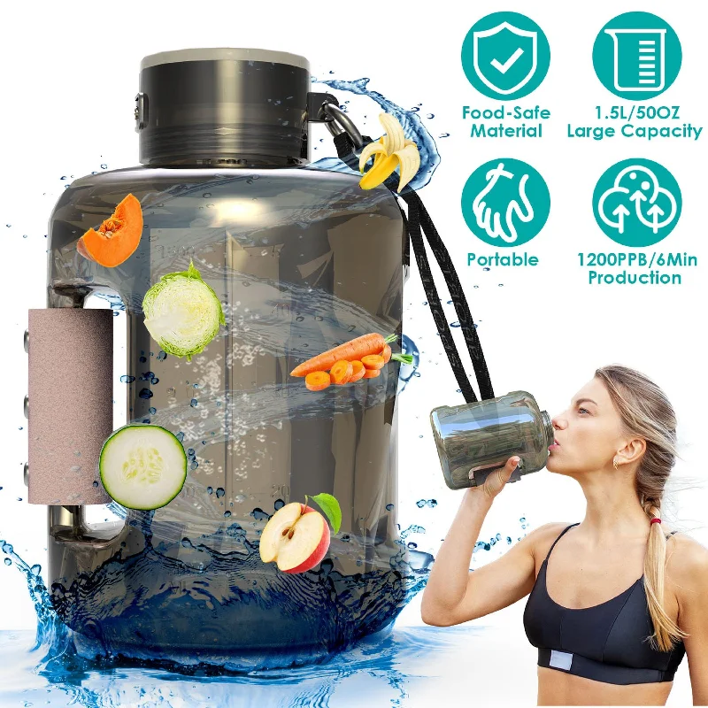 1.5L Portable Hydrogen Water Bottle Quick Electrolysis