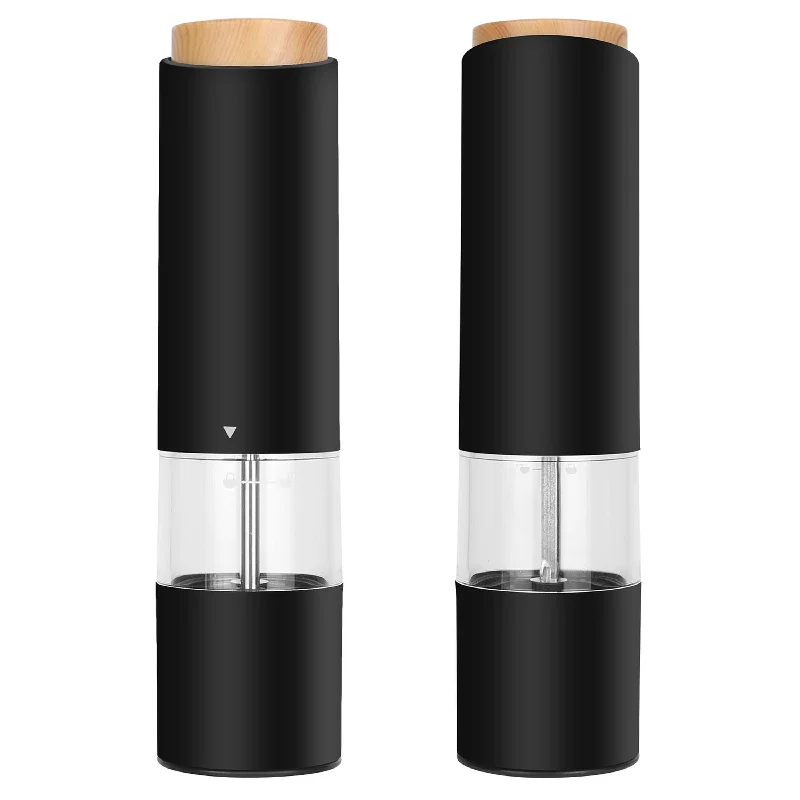 2Pcs Electric Salt and Pepper Grinder Sets