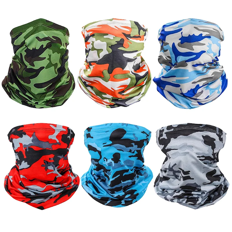 6Pcs Summer Neck Gaiter UV Protection Masks