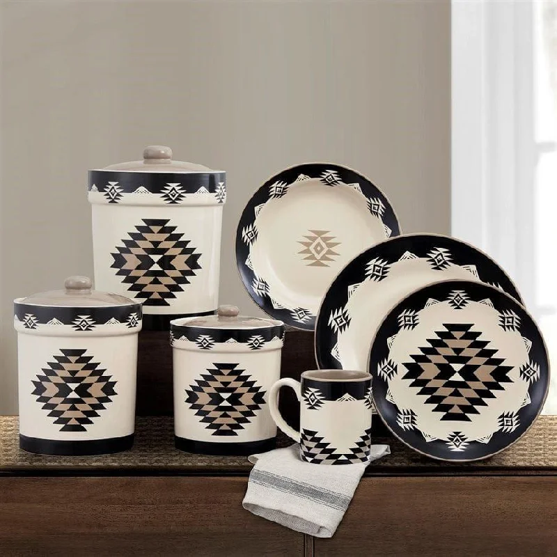 Black Diamond Dishes & Canister Set