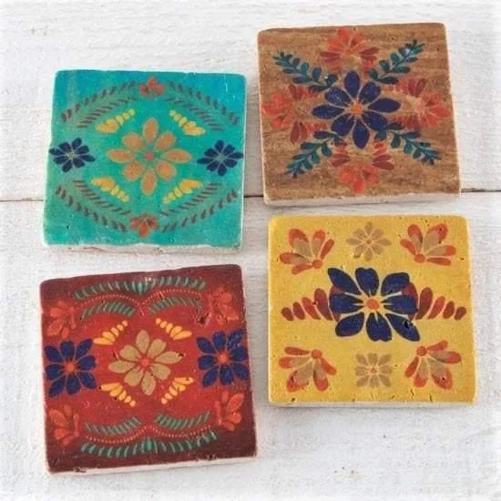 Bonita Spanish Tile Coaster Set