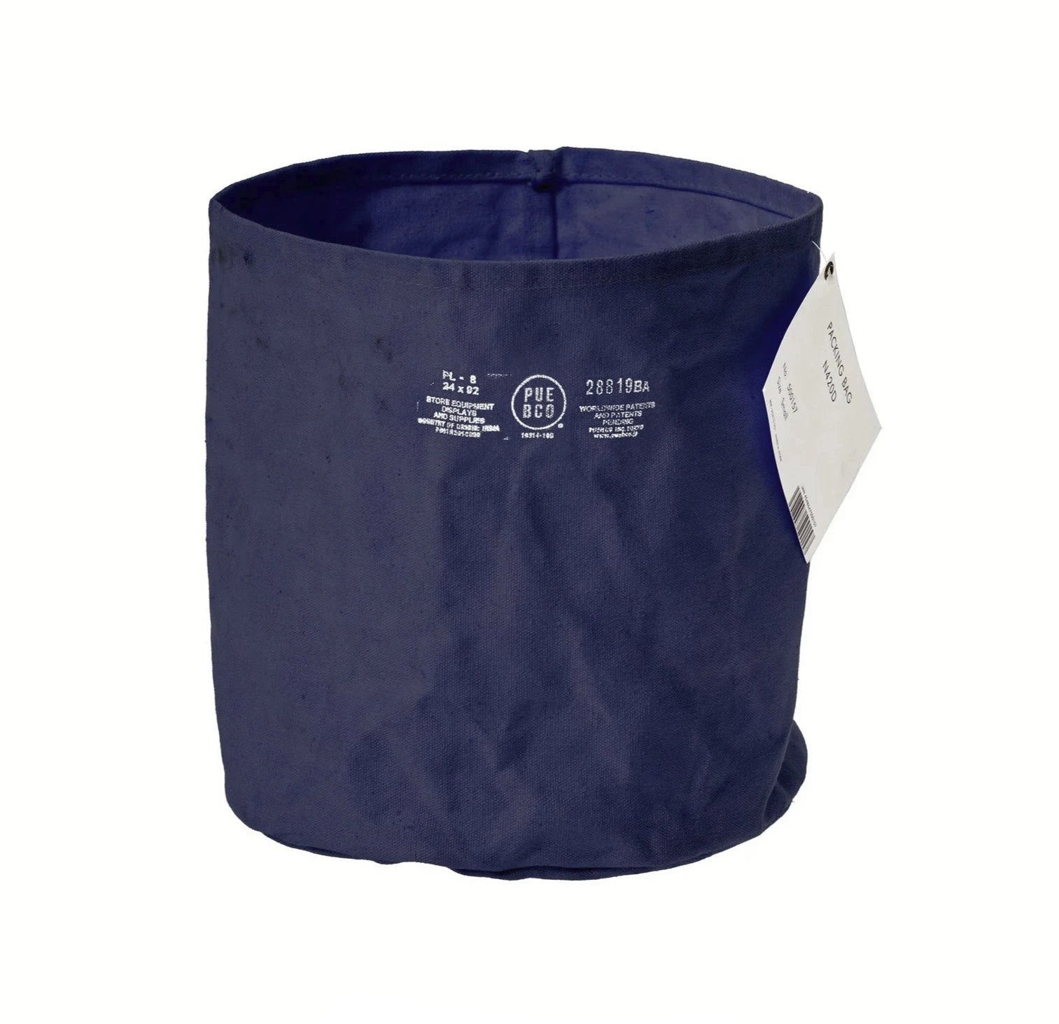 Canvas Pot Cover Large in Navy Blue