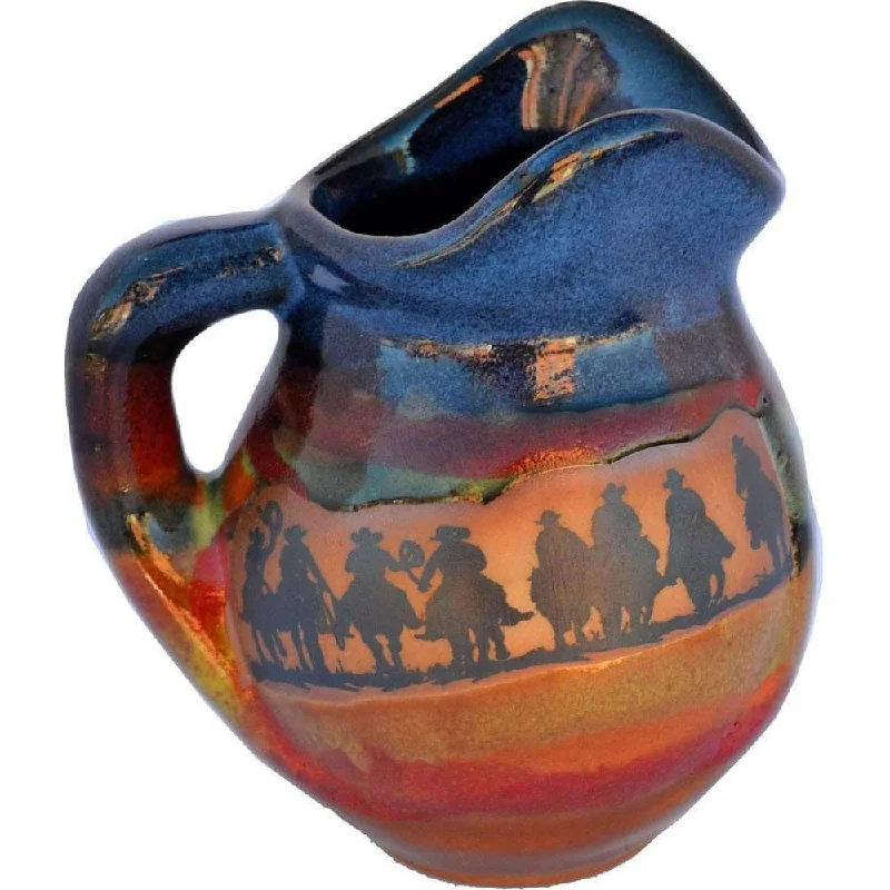 Cowboy Posse 8 oz Stoneware Creamer Pitcher