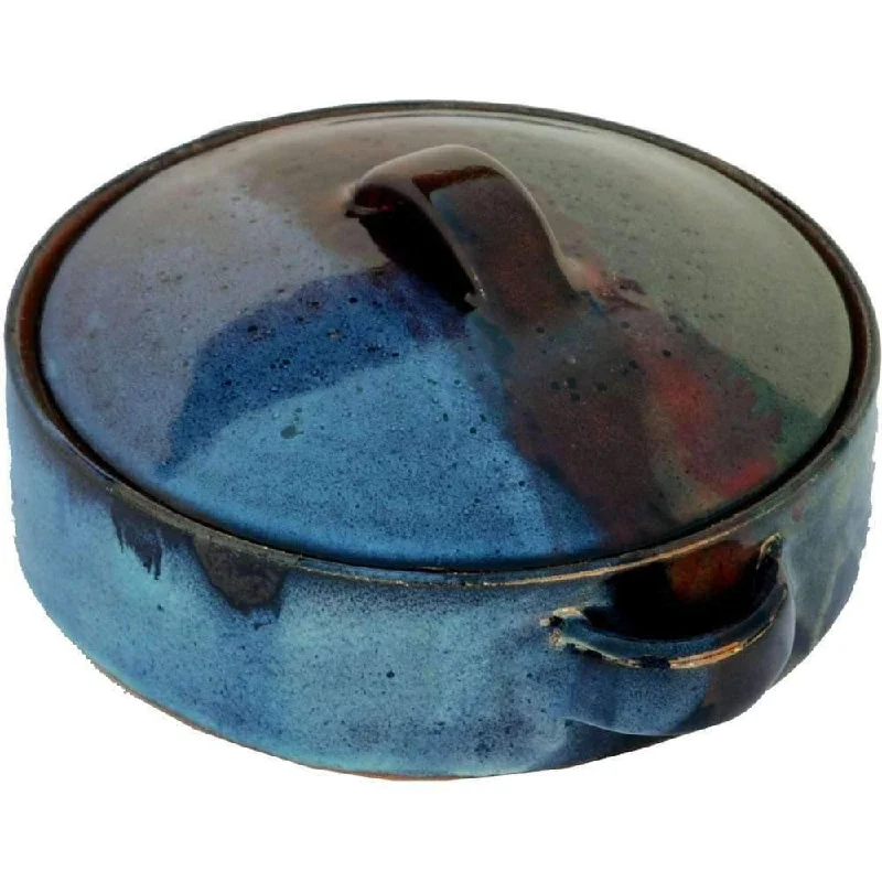 Glazed Stoneware Casserole Dish - 2 Sizes