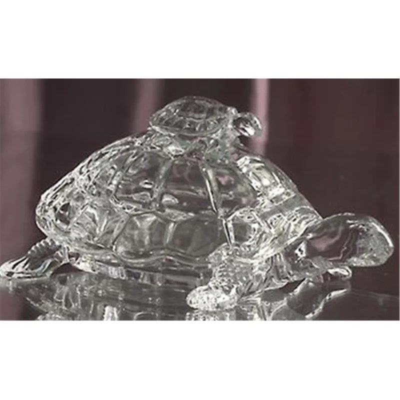 Godinger 4291 Crystal Turtle Candy Box