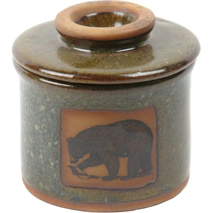 Hunting Bear French Butter Keeper