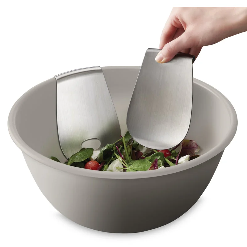 Joseph Joseph Uno 12" Salad Bowl with Servers, Stone*