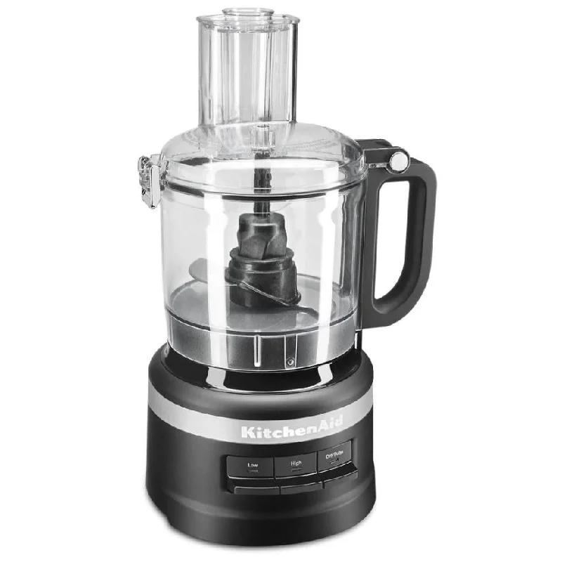 KitchenAid 7 Cup Food Processor, Three Speed, Black Matte