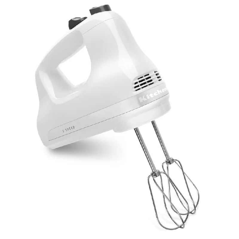 KitchenAid Hand Mixer, 5 Speed, White