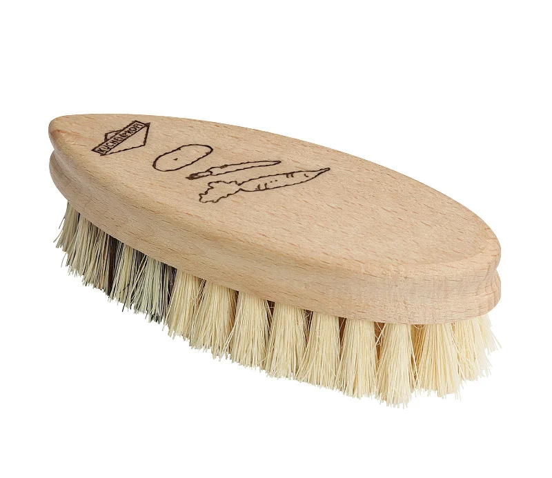 Kuchenprofi Natural Bristle Vegetable Brush, Wood Handle, 5.5-Inch x 2.5-Inch