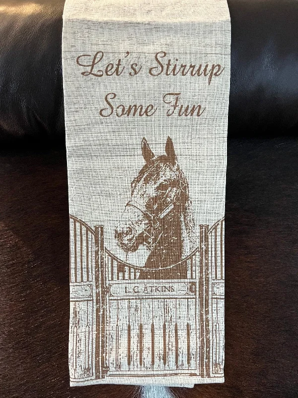 Let's Stirrup Some Fun - Horse Themed Dish Towels