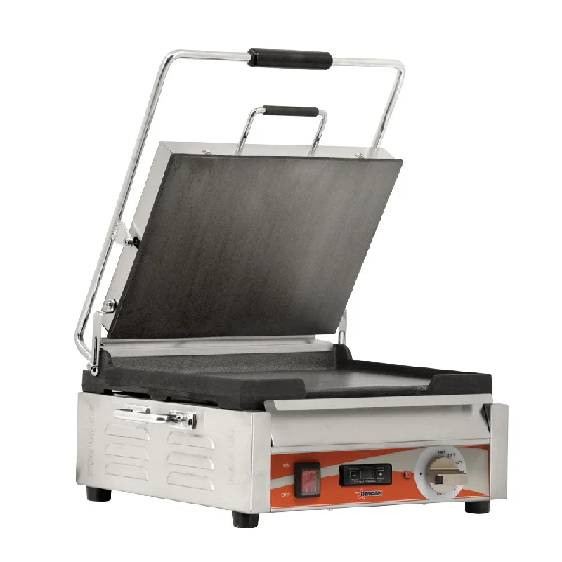 Nella 12" x 15" Single Panini Grill with Smooth Grill Surfaces & Timer 120V