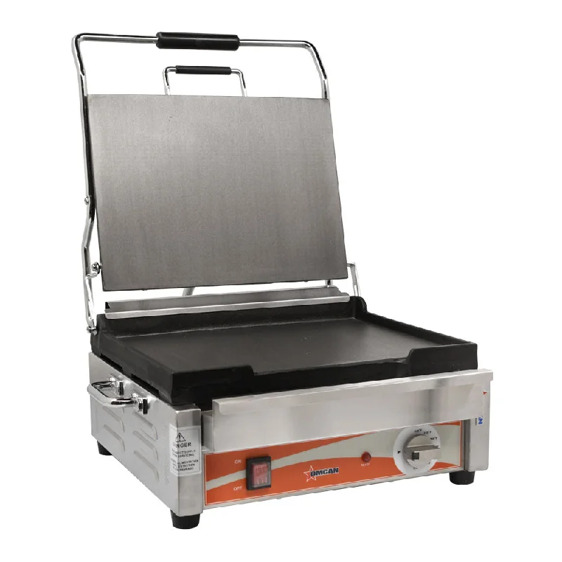 Nella 12" x 15" Single Panini Grill with Smooth Grill Surfaces 120V