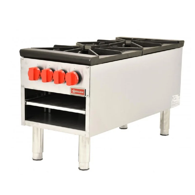 Nella 18" Double Stock Pot Range Natural Gas with Propane Conversion Kit 200,000 BTU