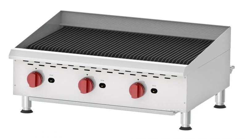 Nella 36" Countertop 3 Burner Charbroiler 120,000 BTU*