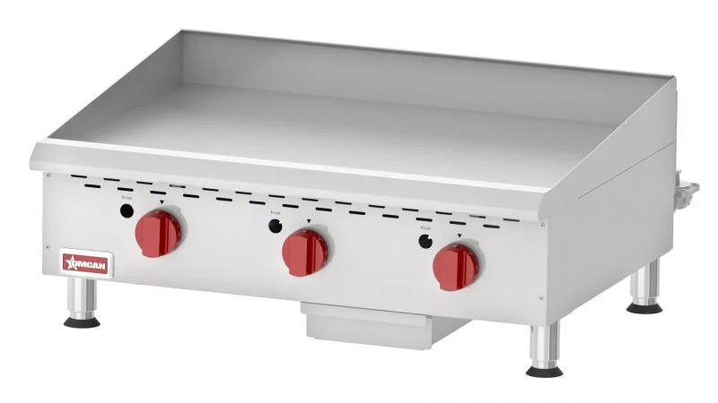 Nella 36" Countertop Gas Griddle with 3 Burners & Thermostatic Controls, Natural Gas