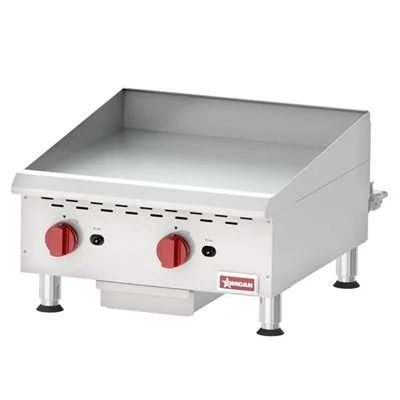 Nella Countertop 24" Griddle with Manual Controls & 2 Burners, 60,000 BTU Natural Gas