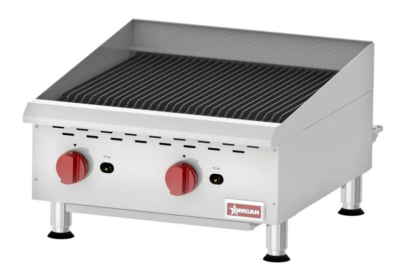 Nella Countertop 24" Radiant Charbroiler with 2 Burners, 80,000 BTU Natural Gas