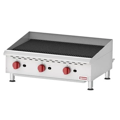 Nella Countertop 36" Radiant Charbroiler with 3 Burners, 120,000 BTU Natural Gas