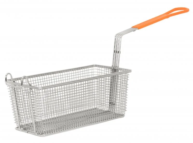 Nella Fryer Basket 12" x 6.5" x 5.5" with Orange Handle