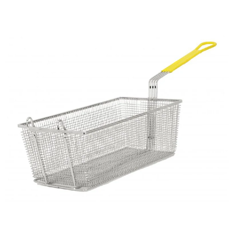 Nella Fryer Basket 16.75" x 8.75" x 6" with Yellow Handle