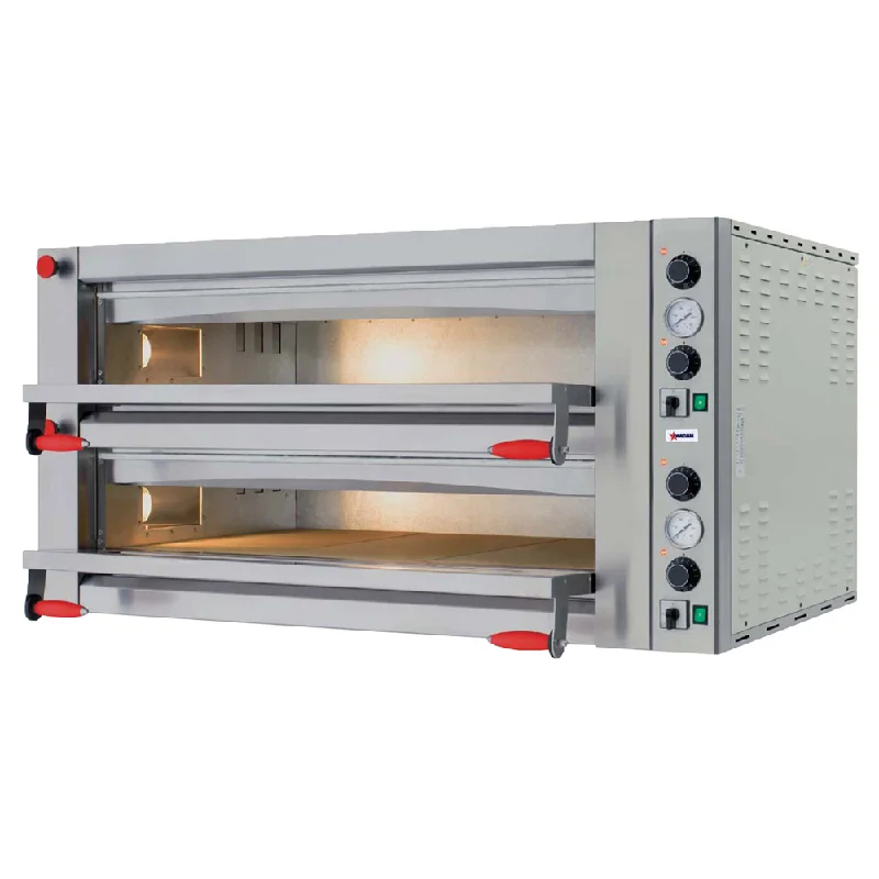 Omcan Pyralis Series 27.5" Double Deck Pizza Oven 220V, 3 Phase