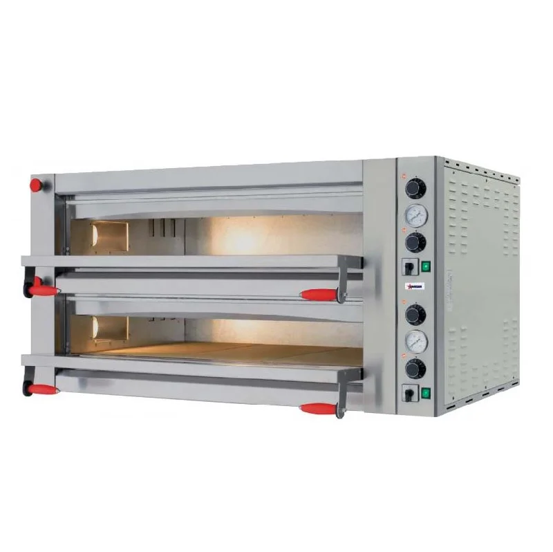 Omcan Pyralis Series 41" Double Deck Pizza Oven 220V, 3 Phase