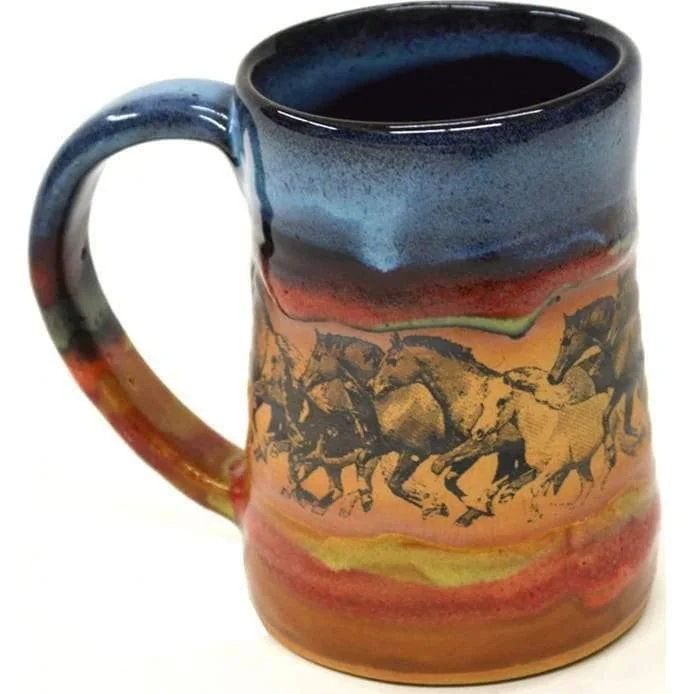 Open Range Horses Beer Tankard