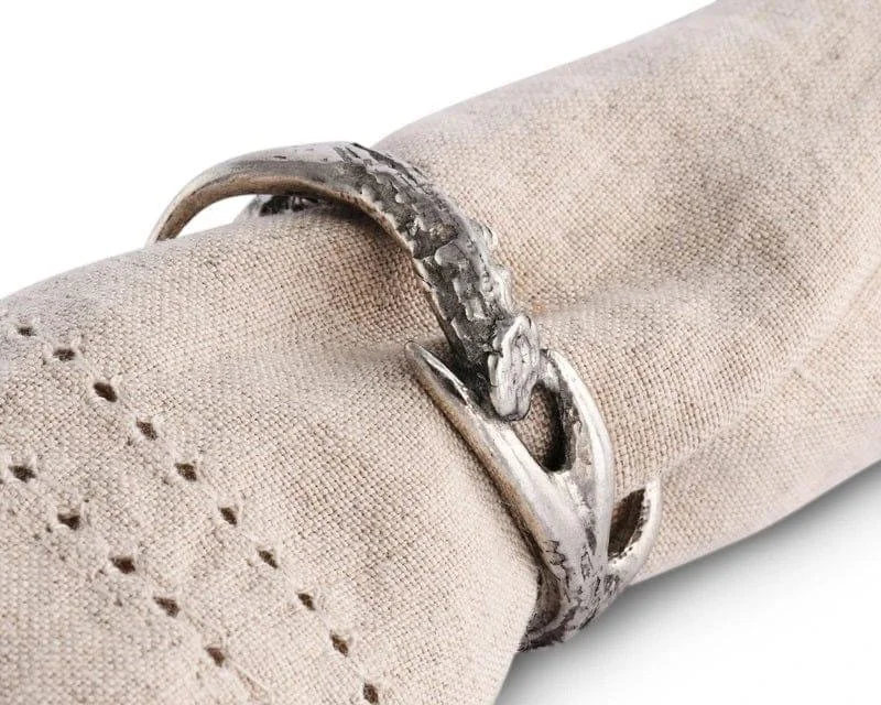 Pewter Antler Napkin Rings