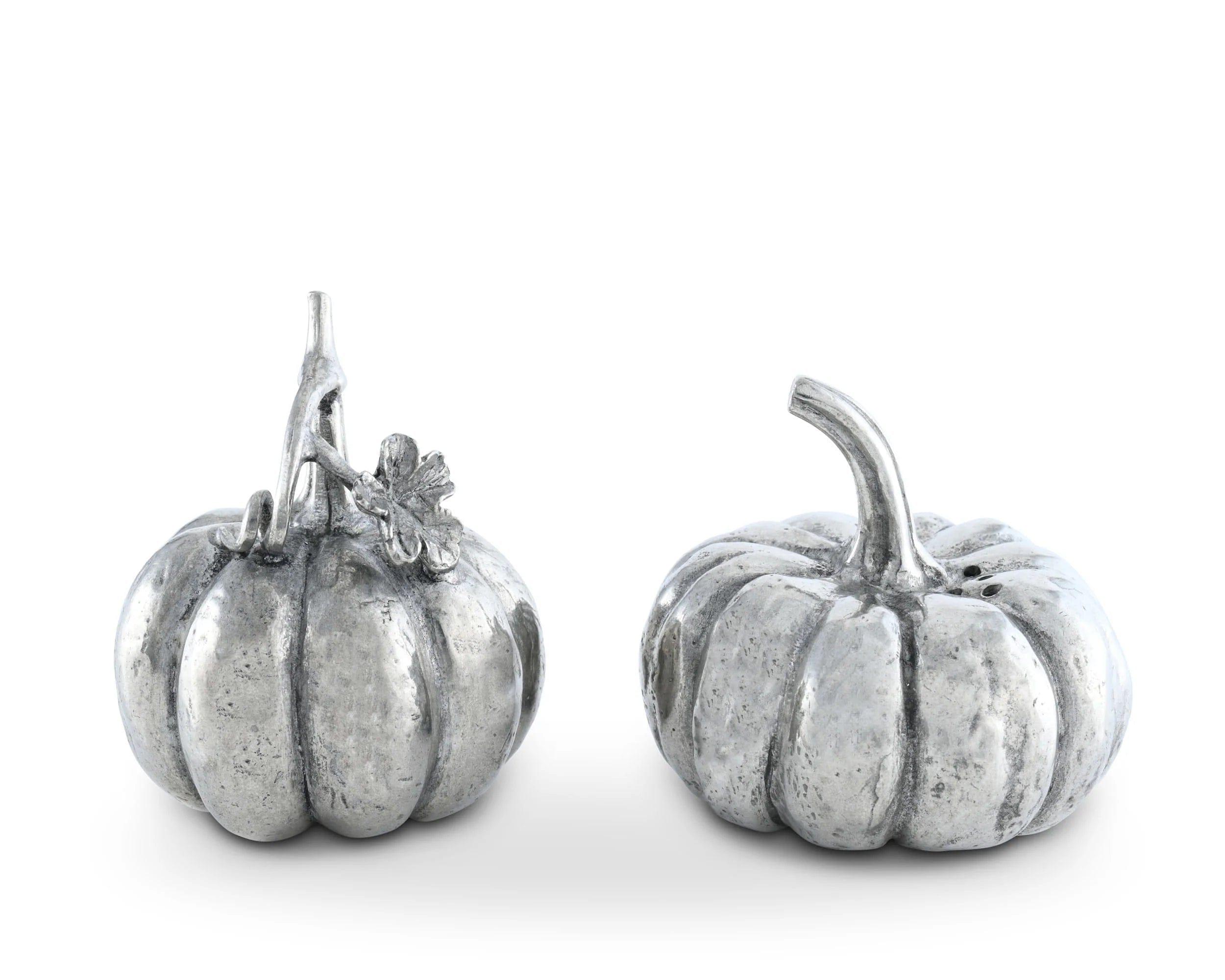 Pewter Thanksgiving Pumpkin Salt & Pepper Shakers