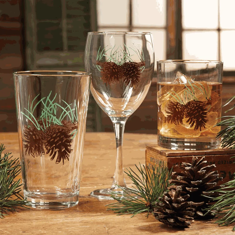 Pine Cone Glassware Collection