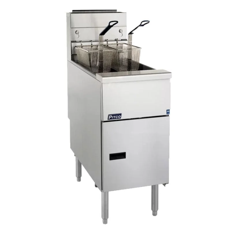 Pitco Solstice 40 - 50 lb Floor Fryer Natural Gas 110,000 BTU