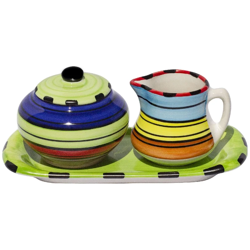 Puebla Stripe Sugar & Creamer Set