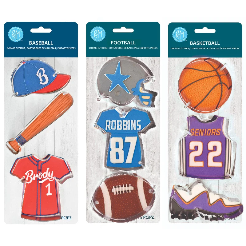 R&M International Sports Cookie Cutters 9 Piece Set