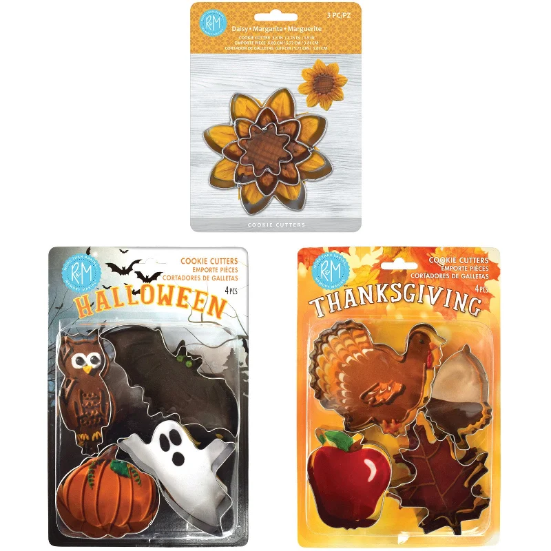 R&M International Thanksgiving and Halloween Fall 11 Piece Cookie Cutter Set