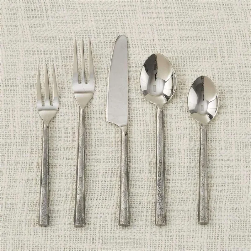 Rustic Silver Flatware Set