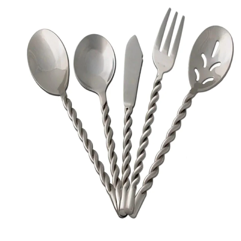 Stainless Twisted Handle Hostess Set