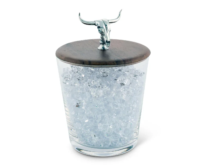 Steer Skull Glass Ice Bucket