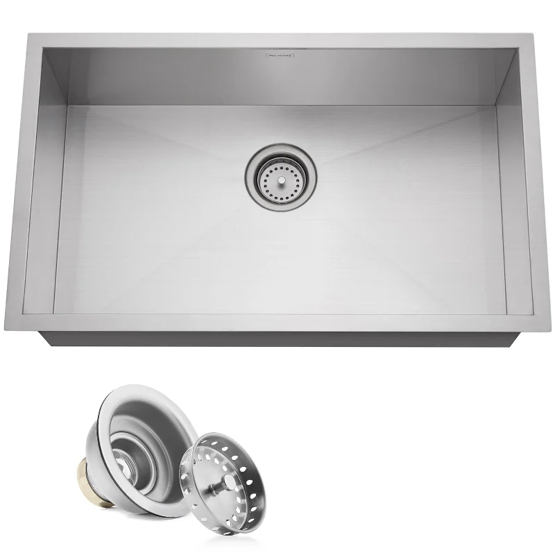 30"x18"x9" Stainless Steel Single Bowl Undermount Kitchen Sink Basin