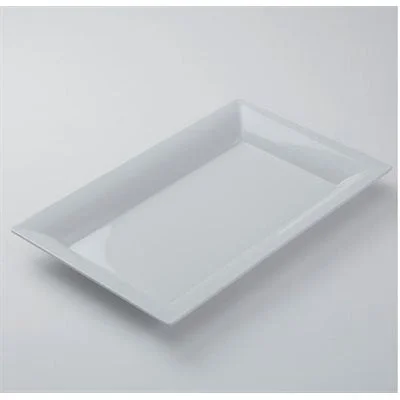 American Metalcraft Endurance 21" x 13" Melamine Platter, White, 8 /Case